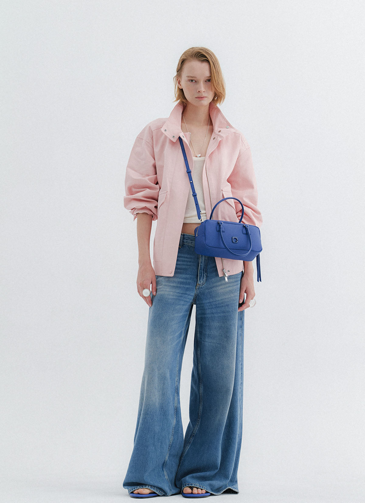 Lia Mini Tote Bag — Sky Blue — view 3