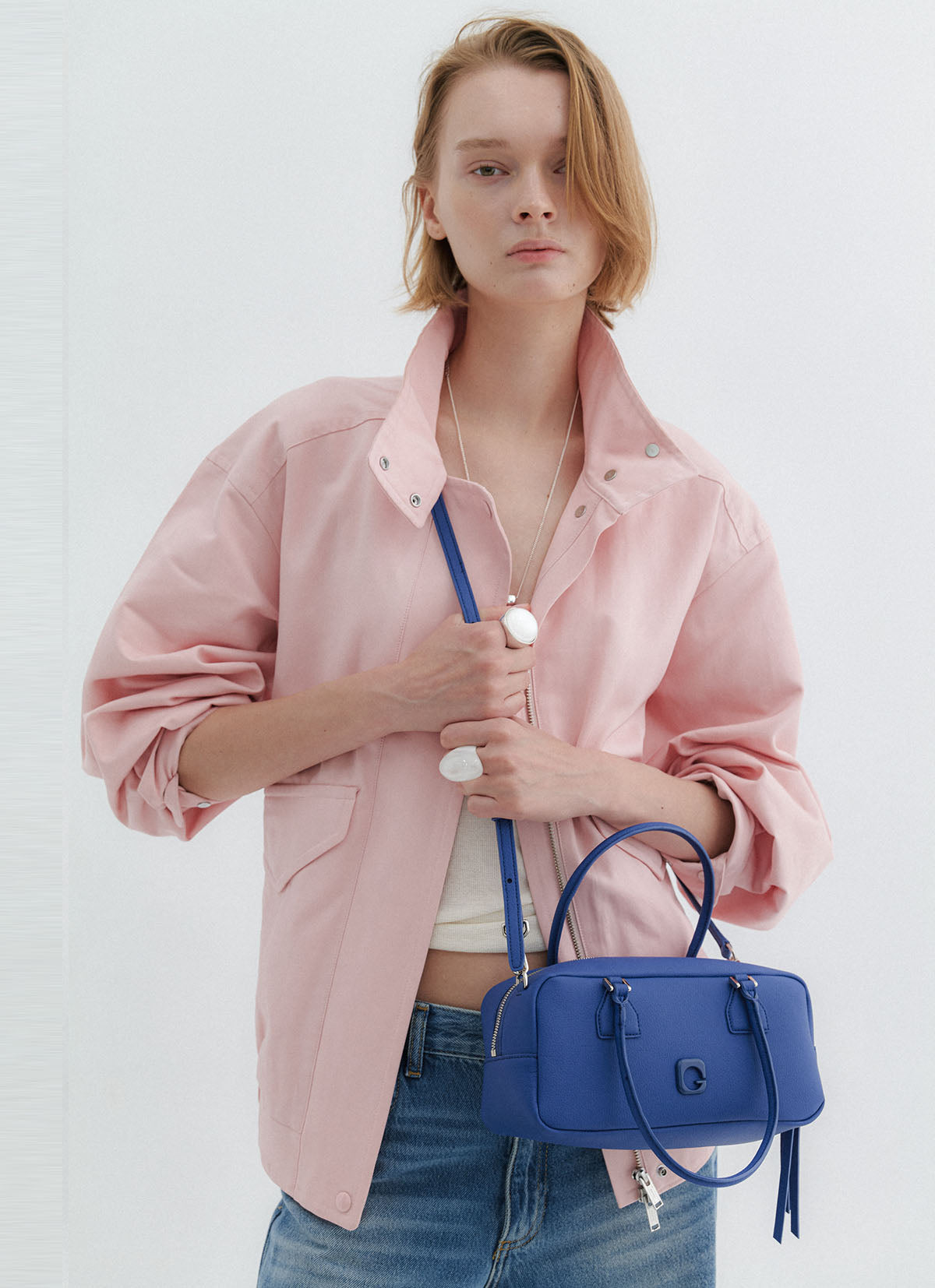 Lia Mini Tote Bag — Sky Blue — view 5