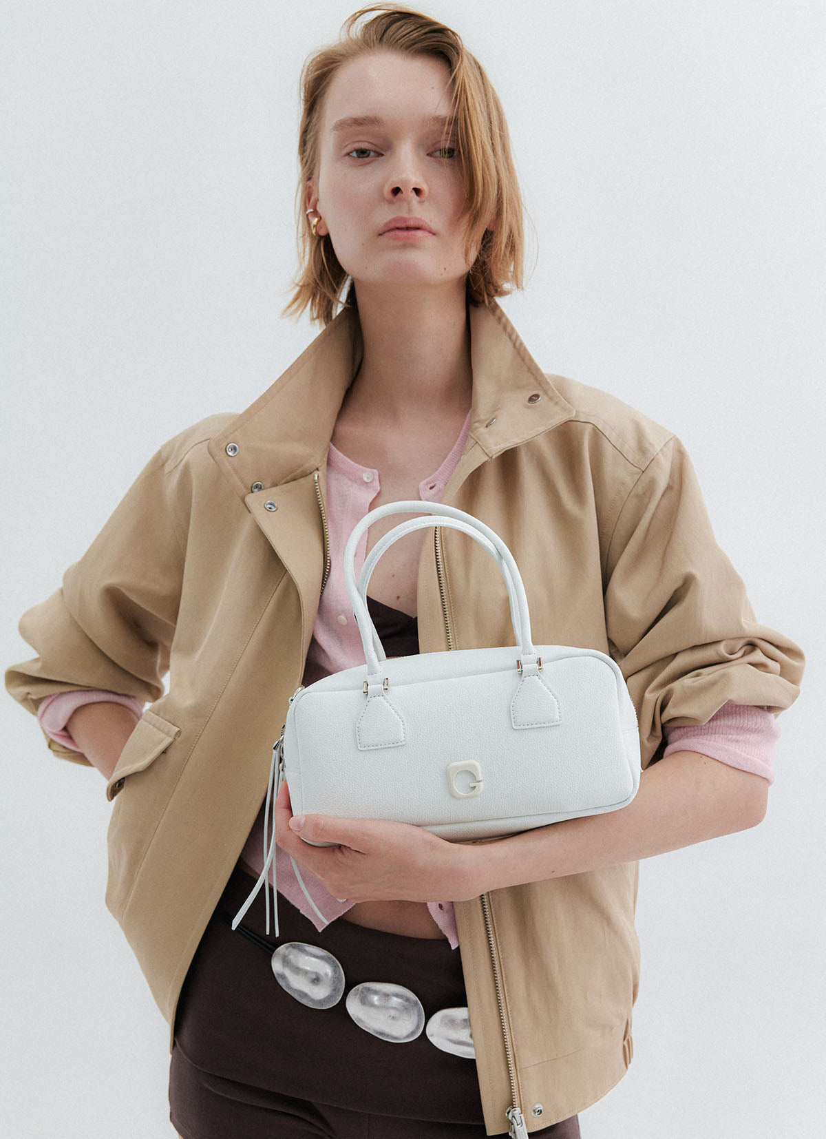 Lia Mini Tote Bag — White — view 4
