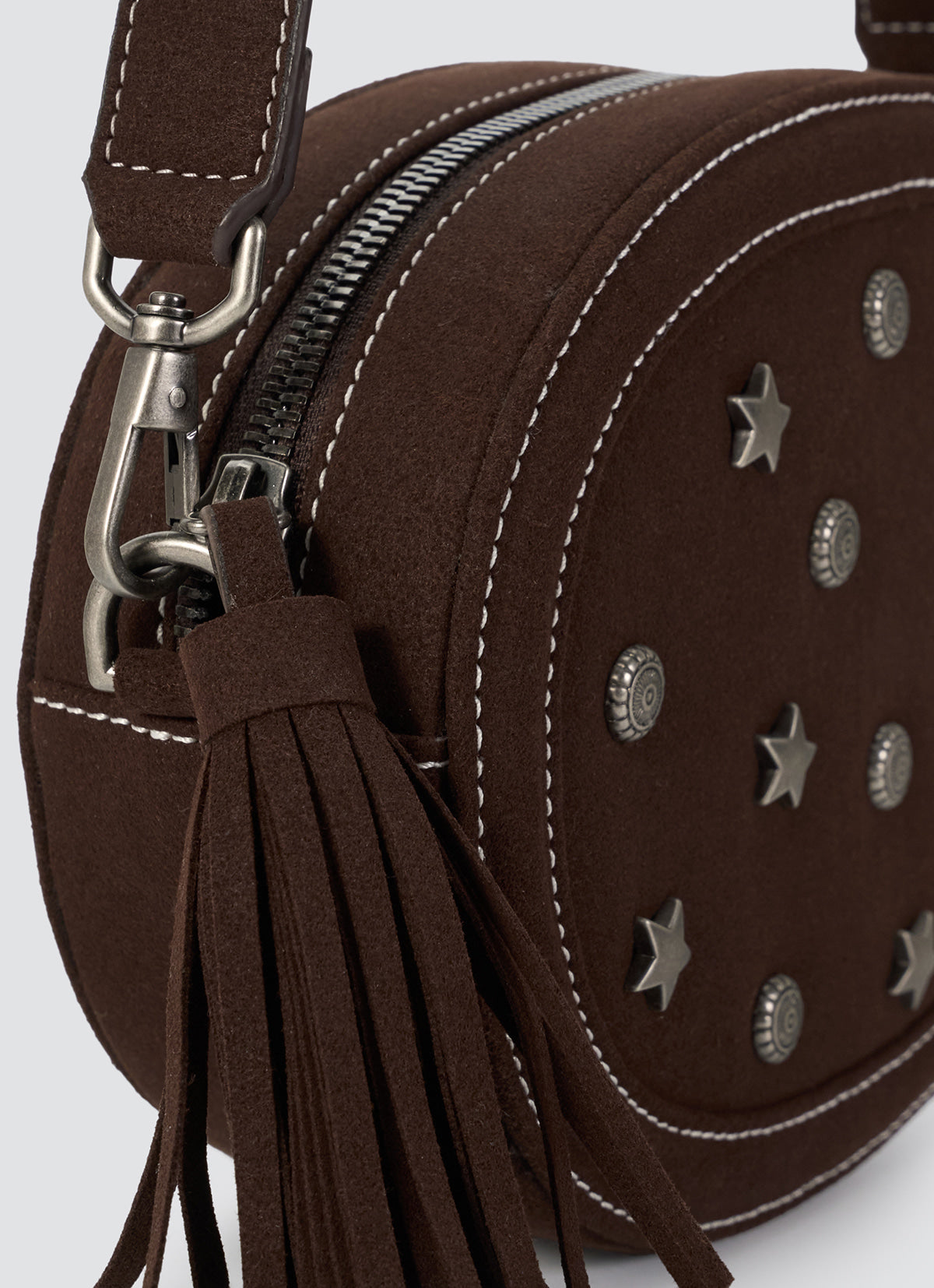 Luna Shoulder Bag — Dark Brown — view 9