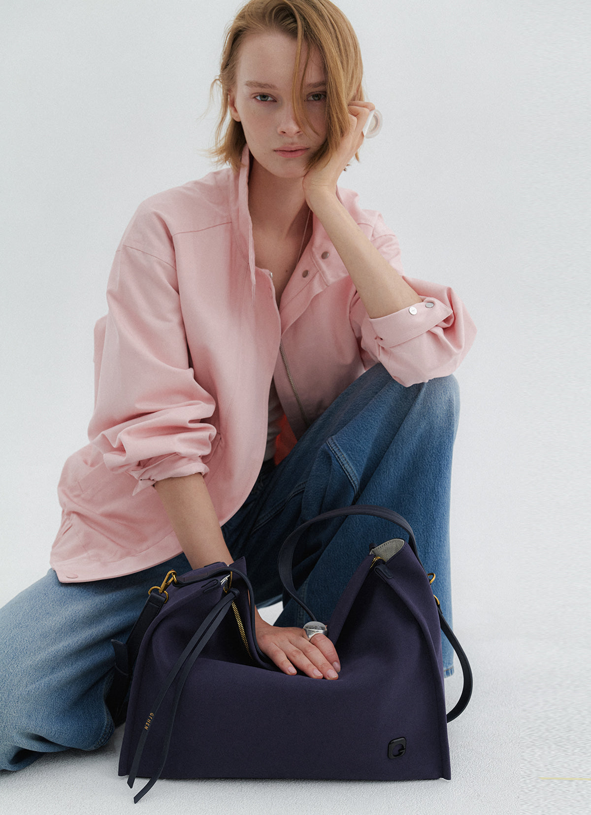 Baron Shoulder Bag — Dark Navy — view 5