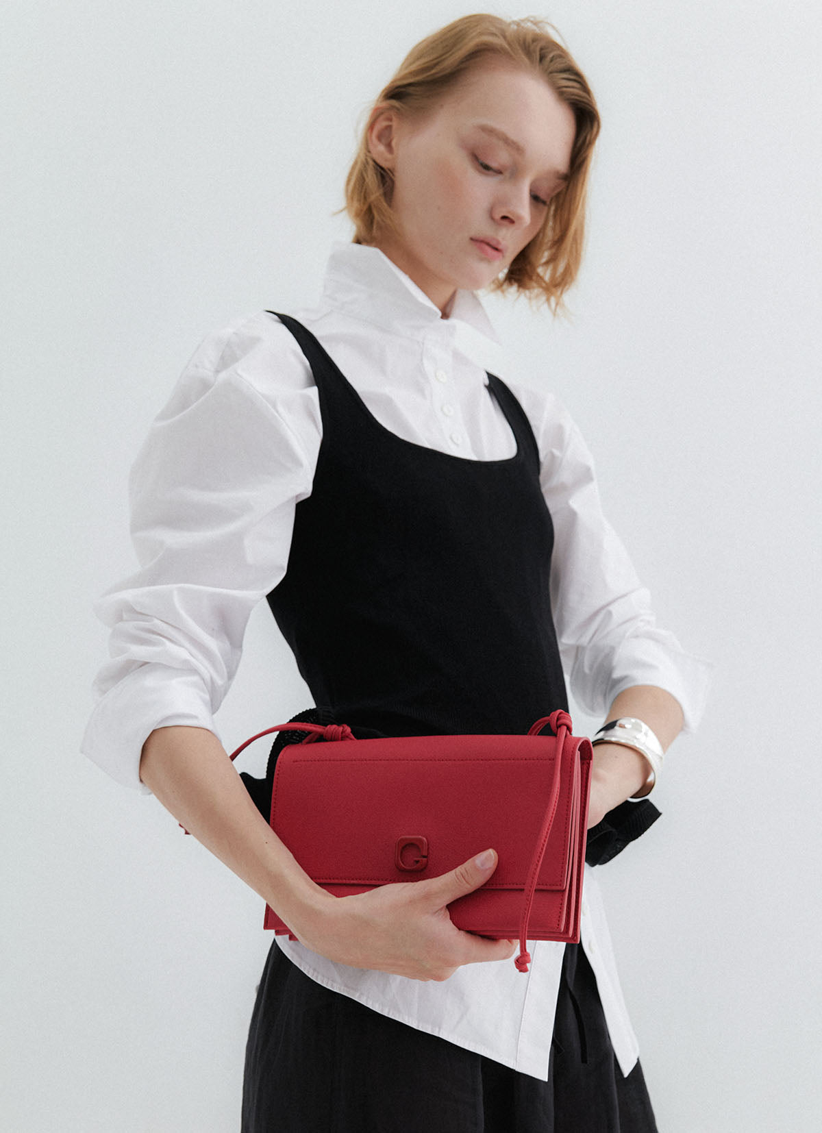 Tria Mini Shoulder Bag — Red — view 5