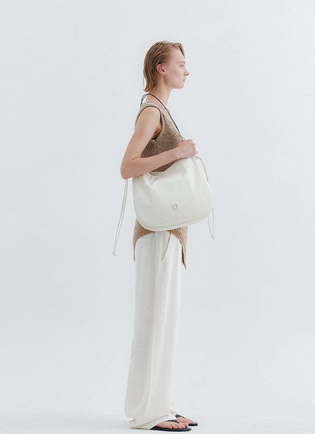 Riel Hobo Bag — White — view 3