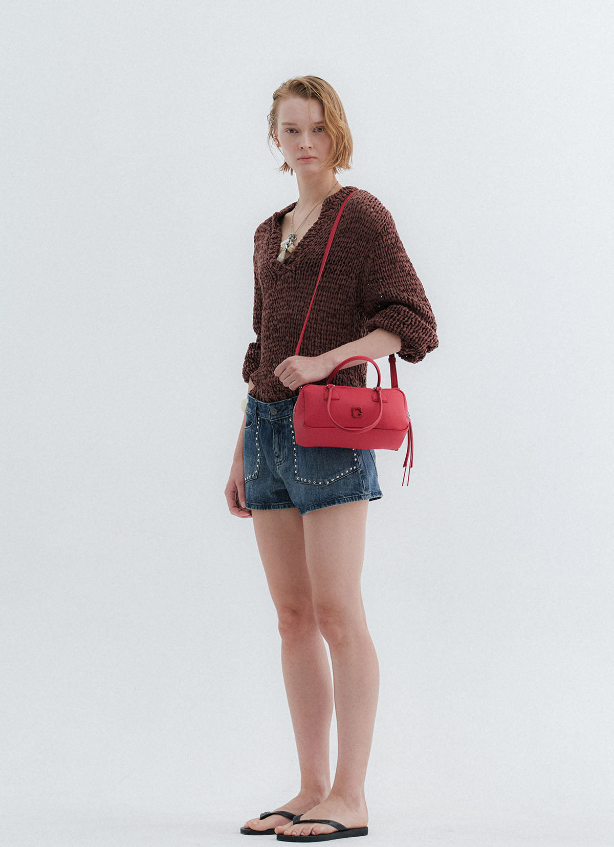Lia Mini Tote Bag — Red — view 3