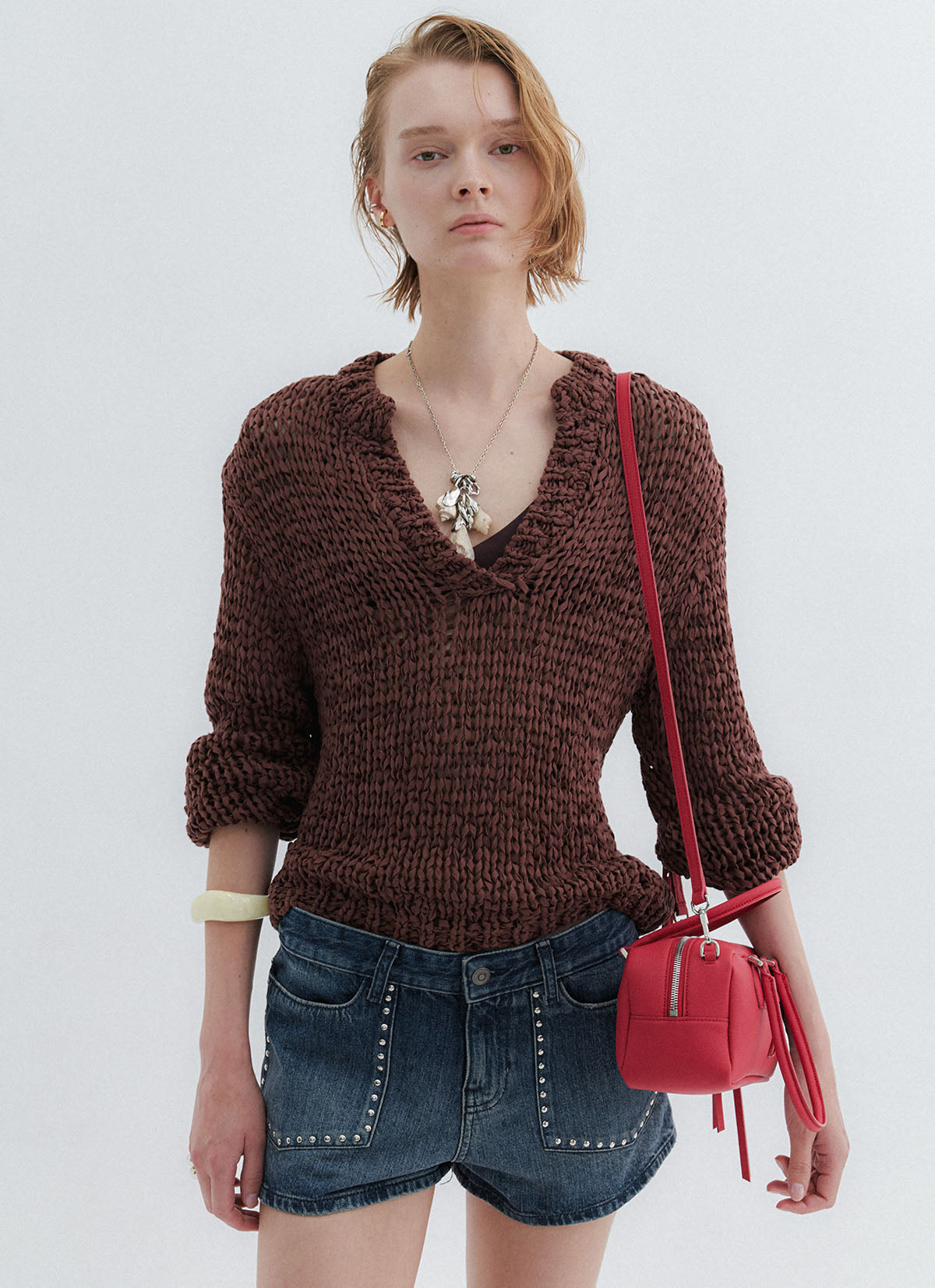 Lia Mini Tote Bag — Red — view 5