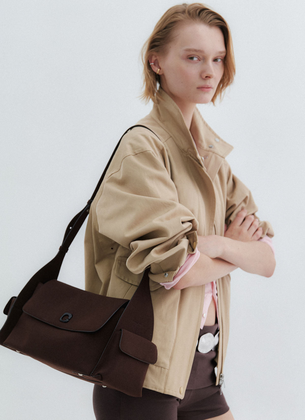Rover Shoulder Bag — Dark Brown — view 5