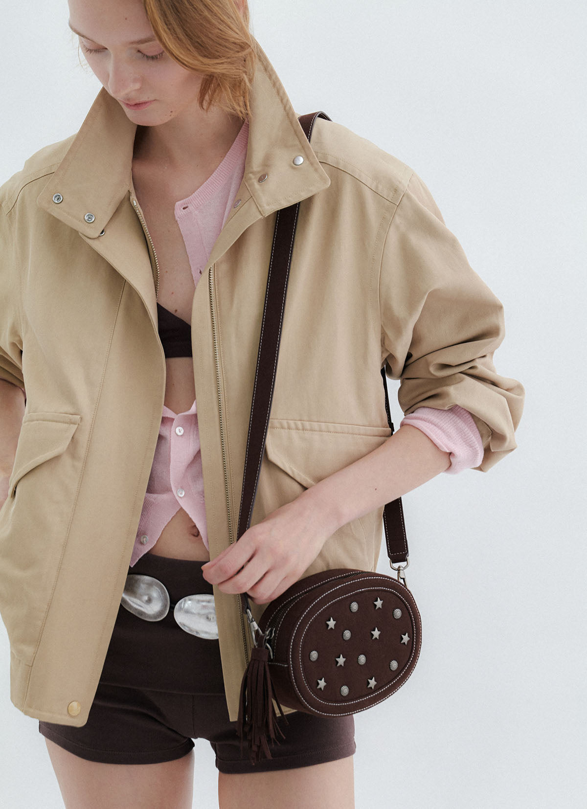 Luna Shoulder Bag — Dark Brown — view 4