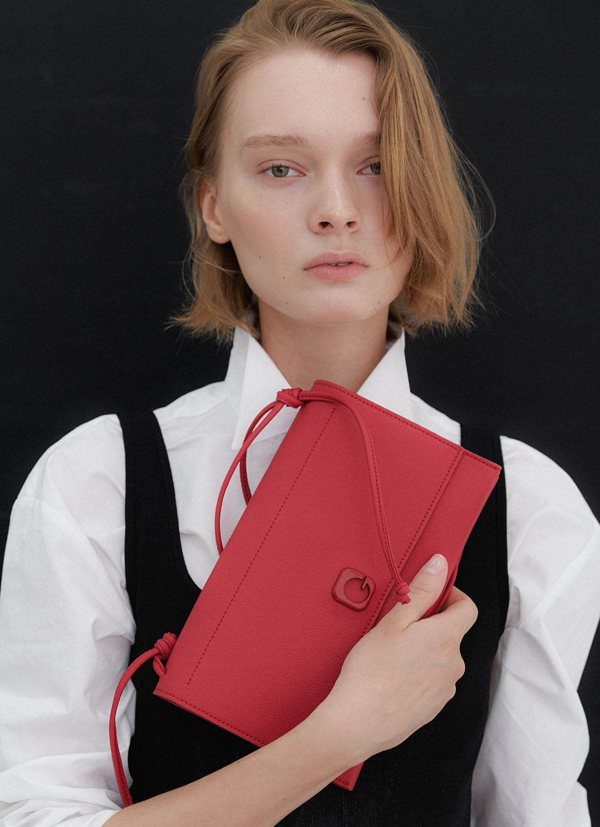 Tria Mini Shoulder Bag — Red — view 4