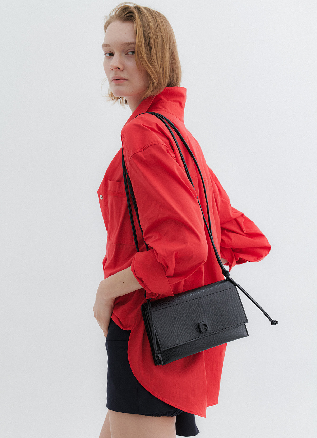 Tria Mini Shoulder Bag — Black — view 5