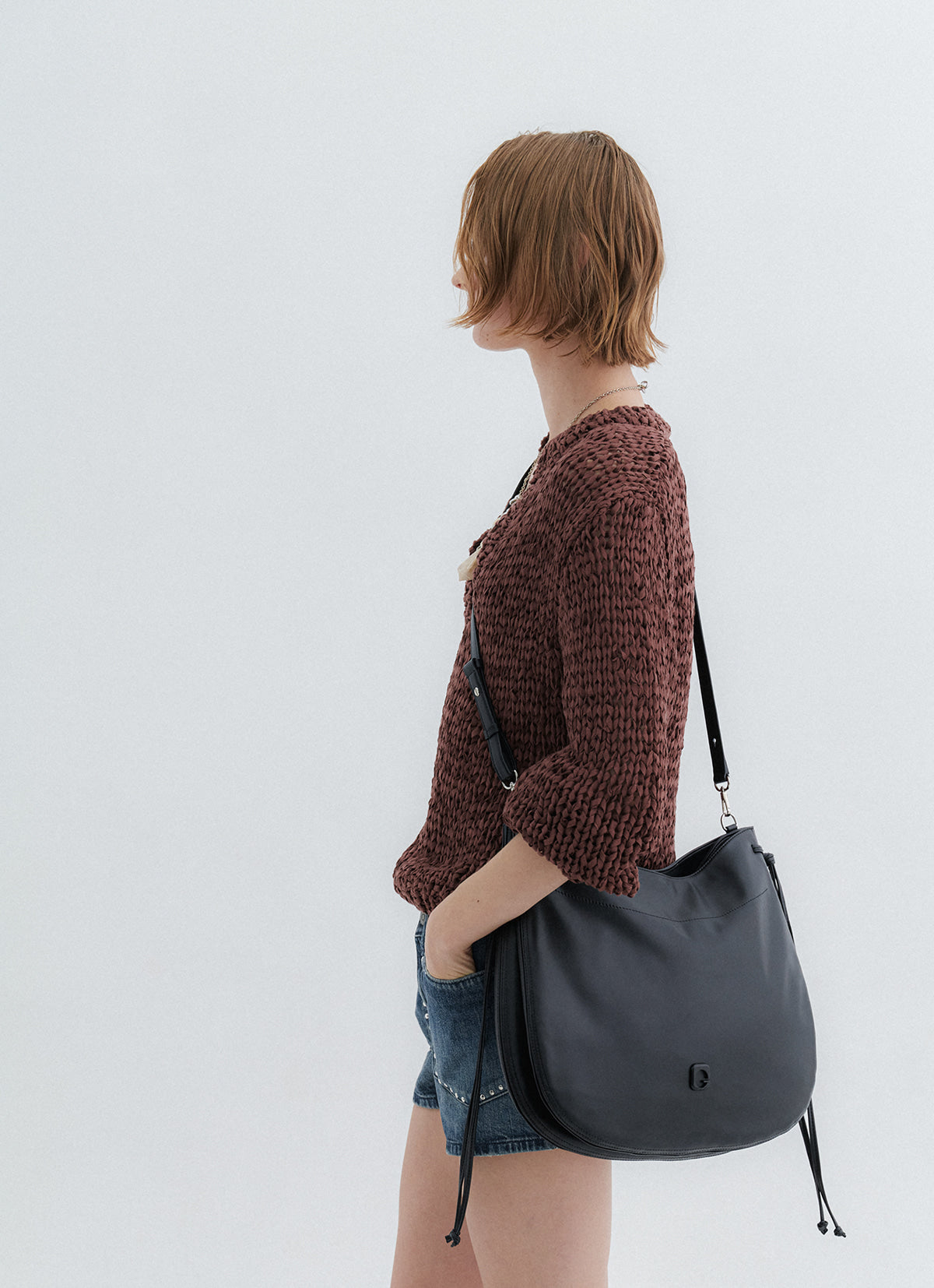 Riel Hobo Bag — Black — view 5