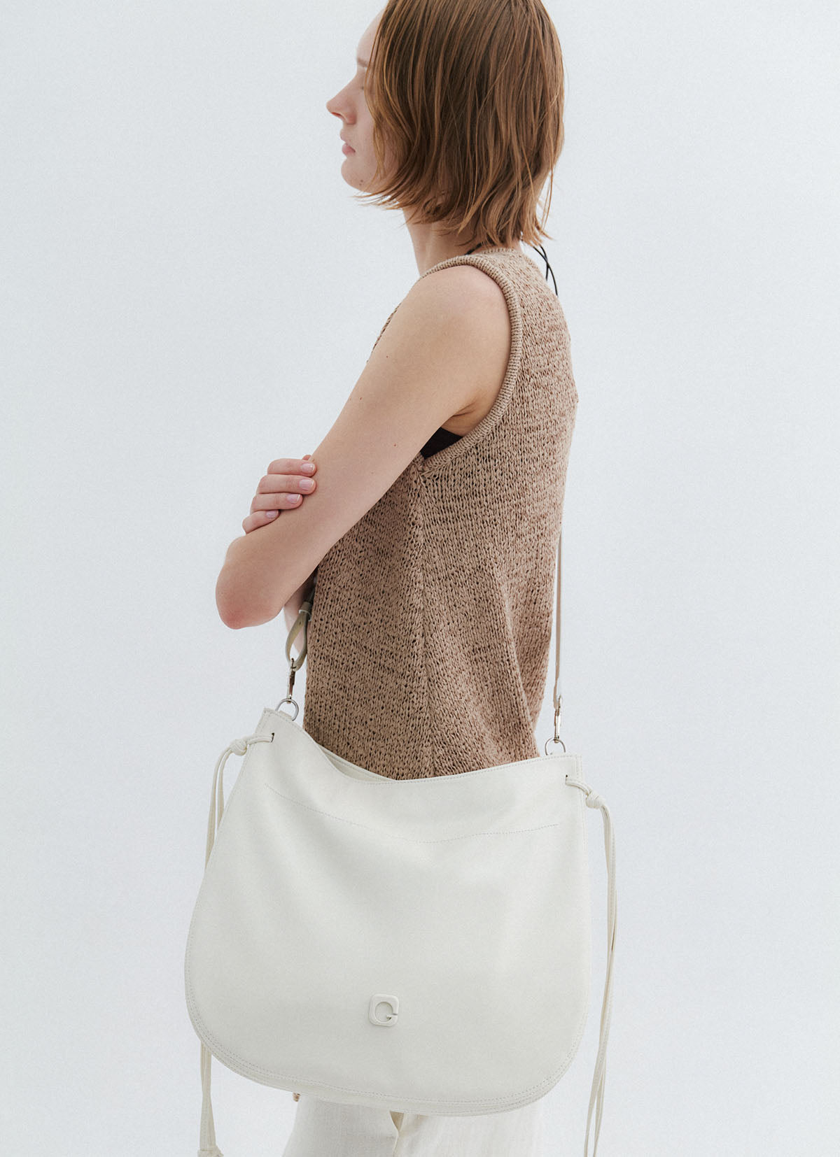 Riel Hobo Bag — White — view 4